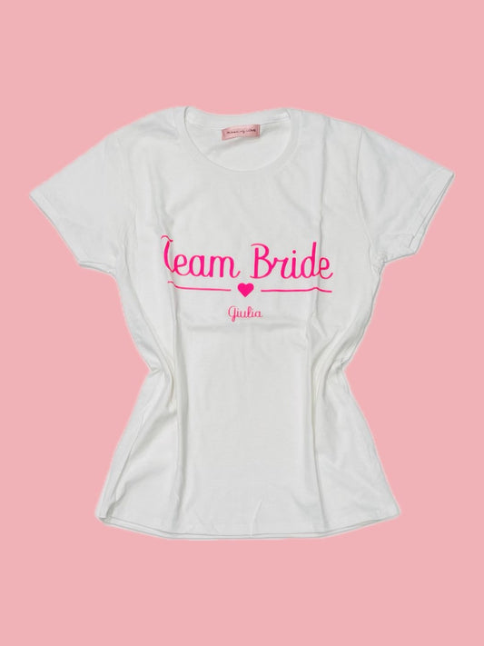 T-SHIRT ADDIO AL NUBILATO Team Bride + nome  Ribes of LOVE