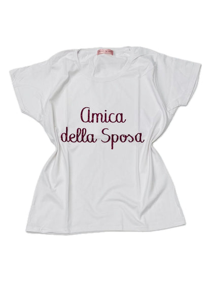 T-SHIRT ADDIO AL NUBILATO l'amica della sposa  Ribes of LOVE