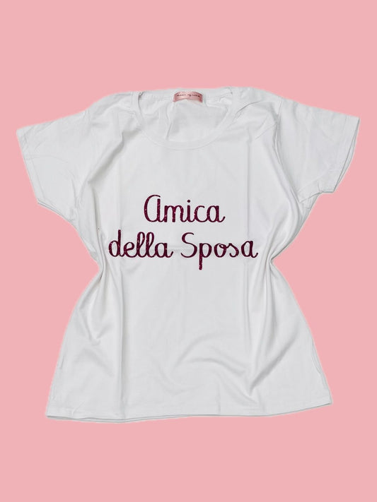 T-SHIRT ADDIO AL NUBILATO l'amica della sposa  Ribes of LOVE