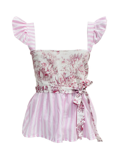 TOP Juliet toile de jouy Rosa Ribes of LOVE