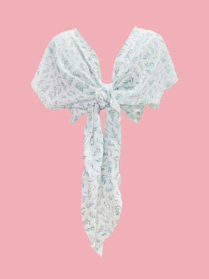 TOP INCROCIATO Fantasia Paisley verde Ribes of LOVE