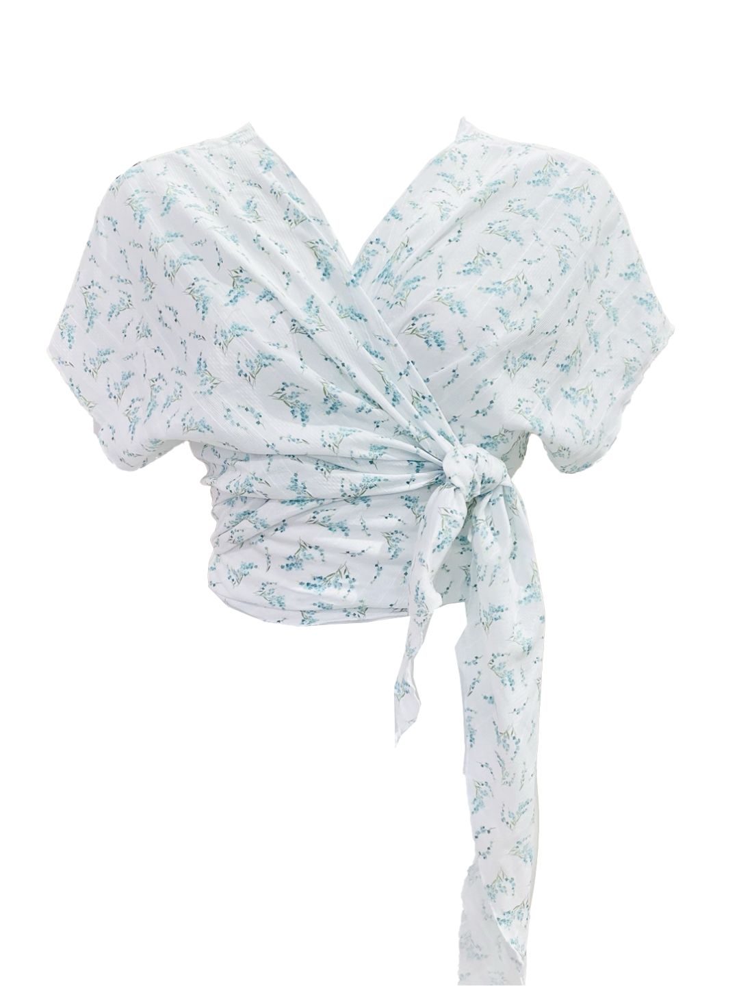 TOP INCROCIATO Fantasia Paisley verde Ribes of LOVE