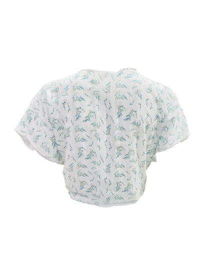 TOP INCROCIATO Fantasia Paisley verde Ribes of LOVE