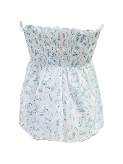 TOP Vichy Punto Smock Galetta Fantasia Paisley verde Ribes of LOVE