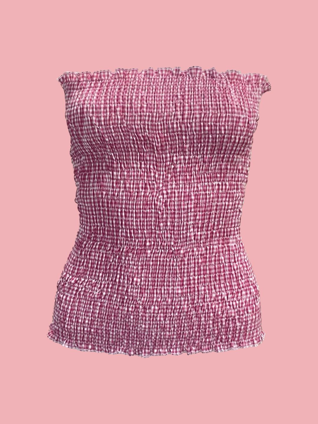 TOP punto smock Vichy Fragola Ribes of LOVE