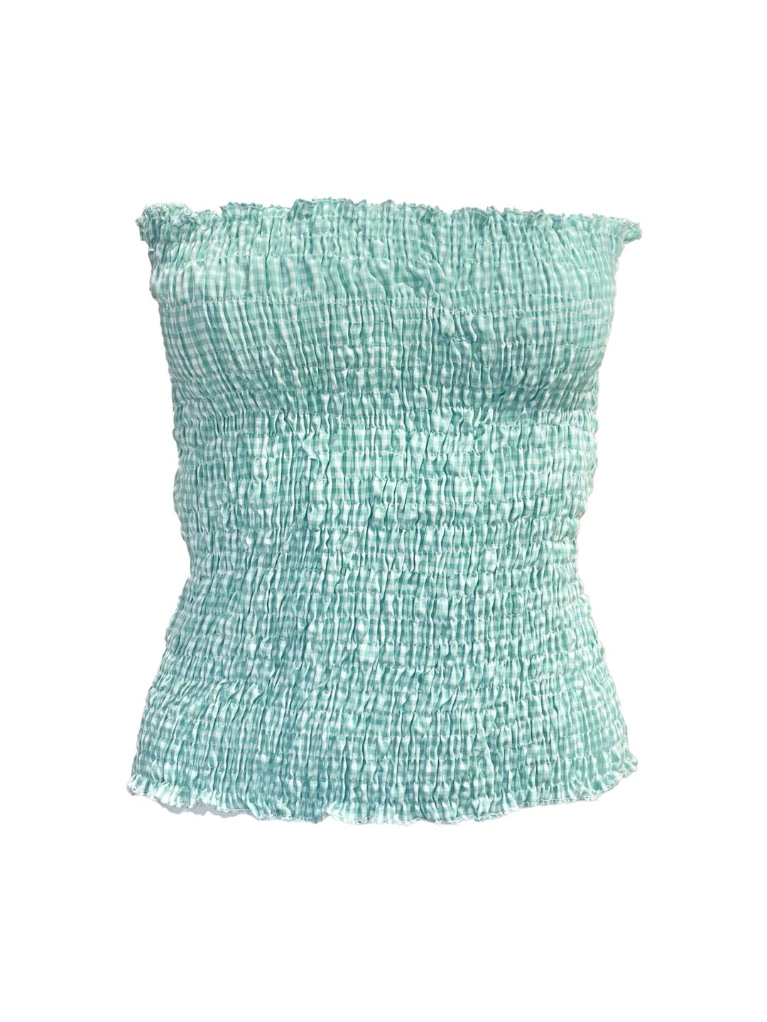TOP punto smock Vichy Verde Ribes of LOVE
