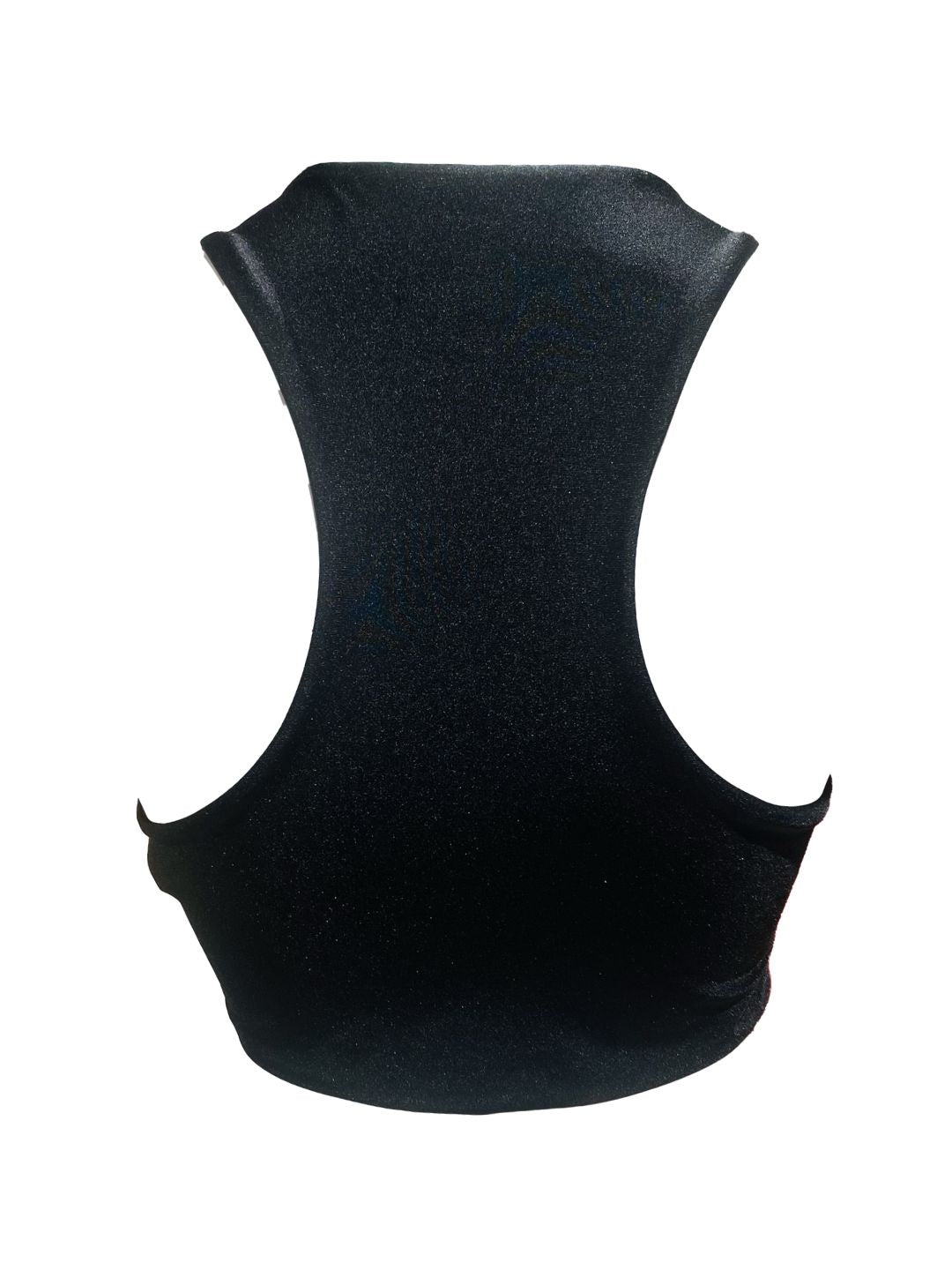 Top Smanicato con Strass