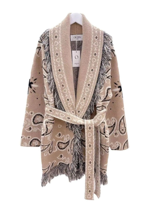 Cardigan Bandana con Frange Beije