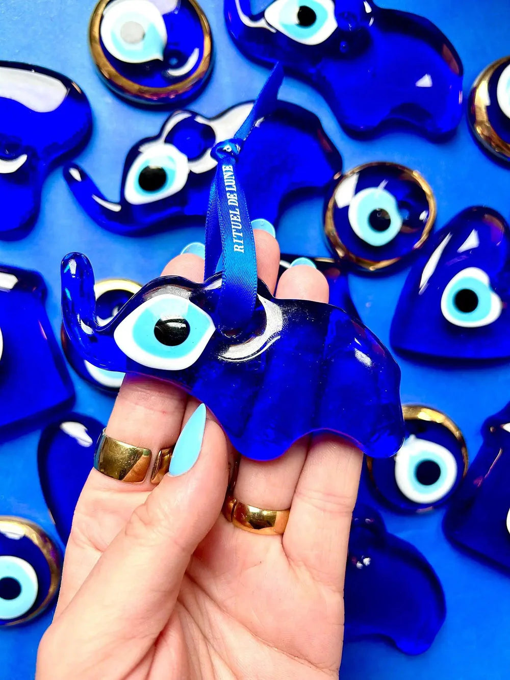 ELEPHANT KEYCHAIN ​​against the evil eye NAZAR Rituel DE LUNE