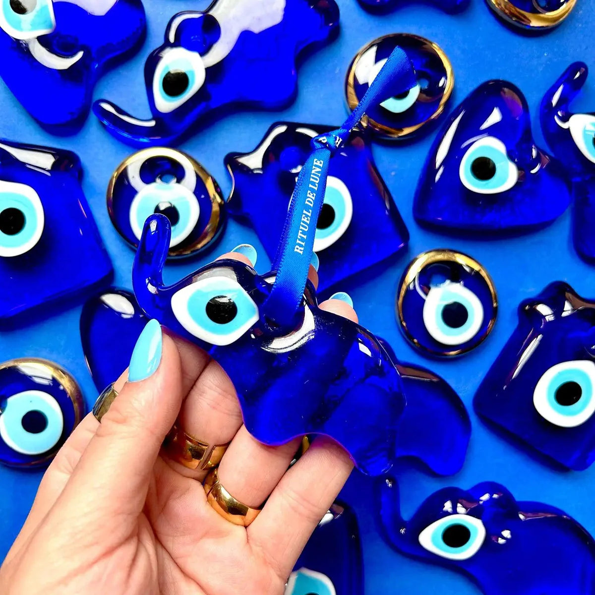 ELEPHANT KEYCHAIN ​​against the evil eye NAZAR Rituel DE LUNE