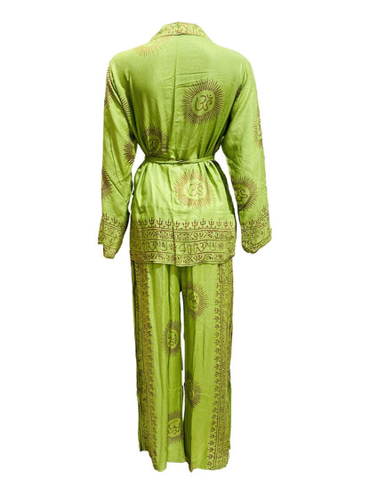 OM collection kimono and trousers set 