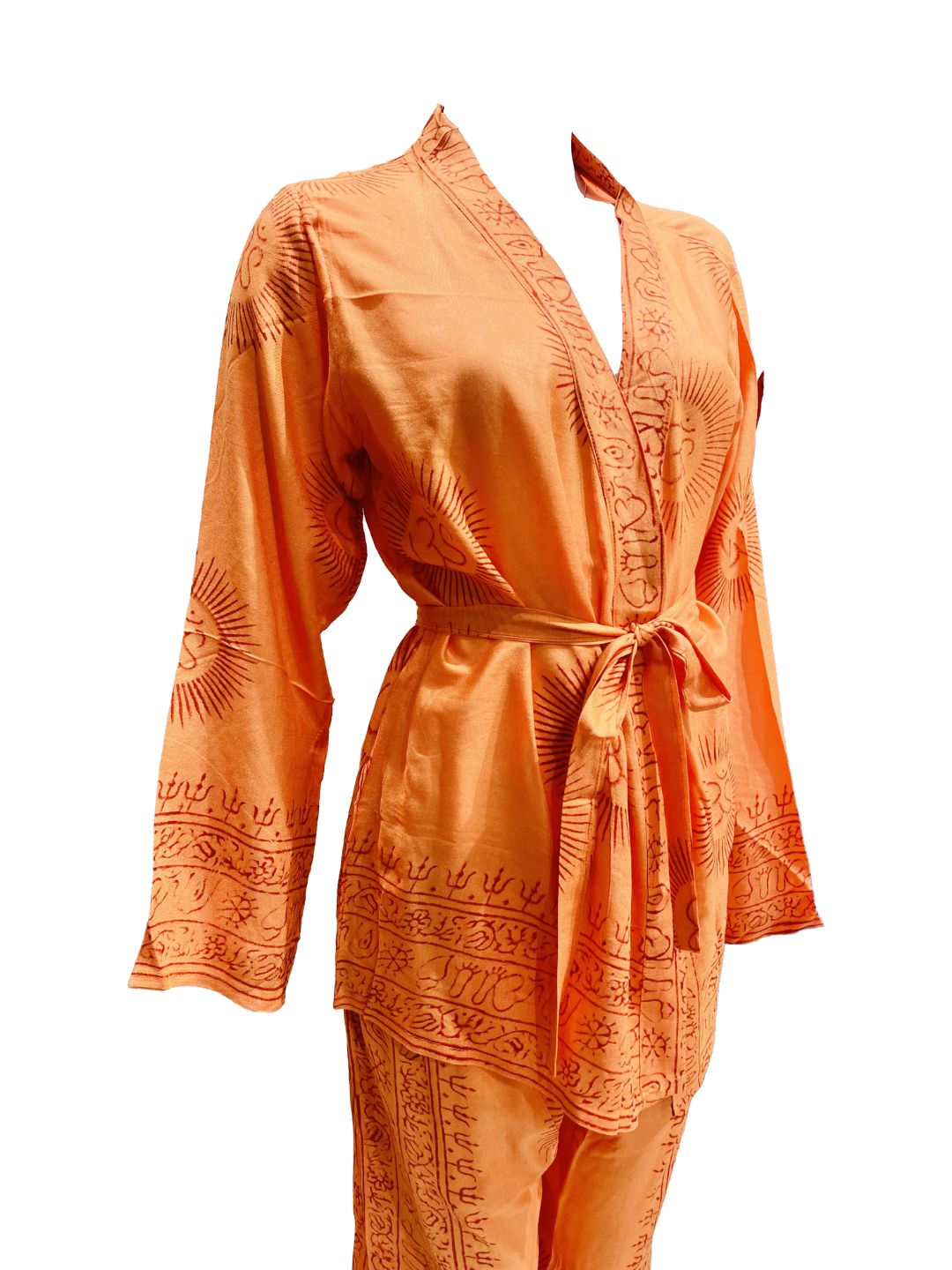Set kimono e pantalone OM collection Arancio