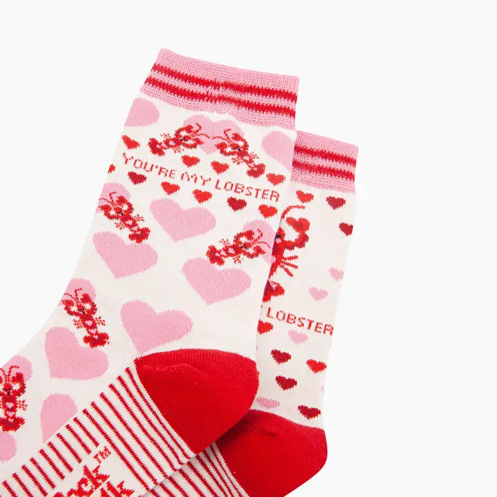CALZINI IN Cotone Pettinato Rosa, Sei la mia aragosta 4435LOBSPI