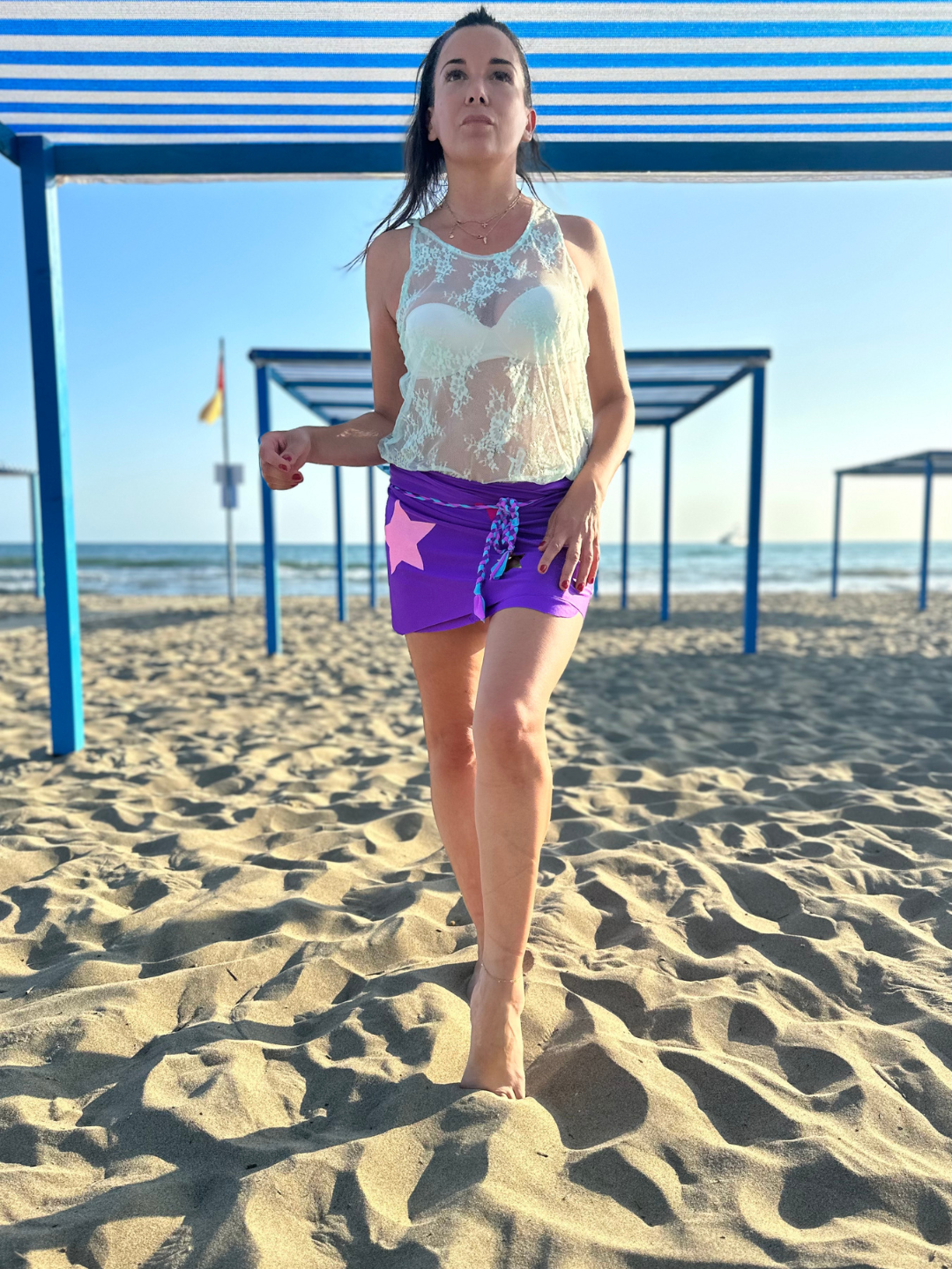 MINI PAREO STELLE VIOLA