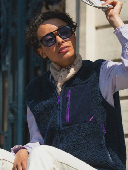 Gilet da donna Sherpa Blu