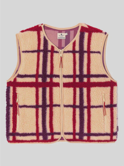 Gilet da donna Sherpa Quadri