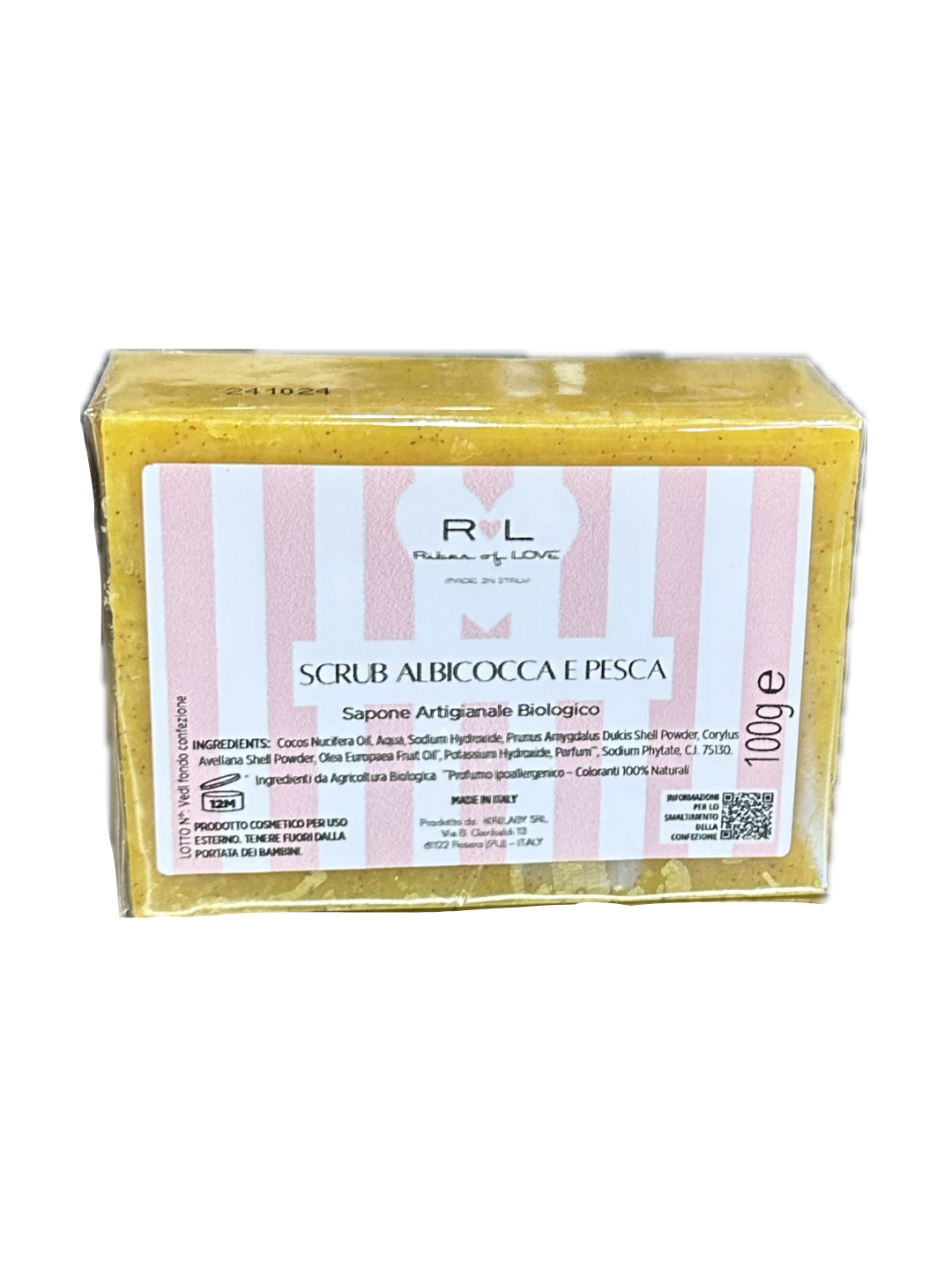 SAPONE BIOLOGICO Scrub "Albicocca e Pesca" 100 gr