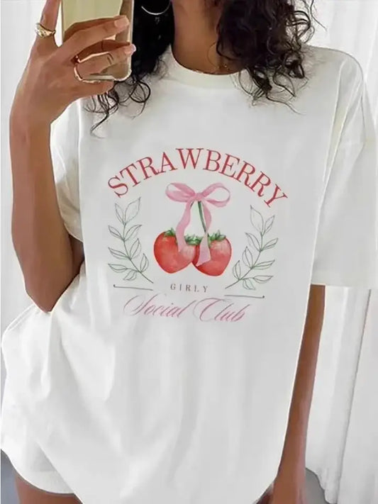 T-SHIRT OVERSIZE “Strawberry Girly”