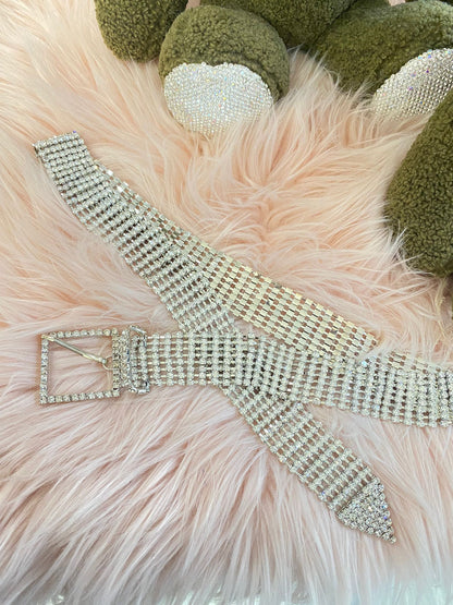CINTURA STRASS ARGENTO