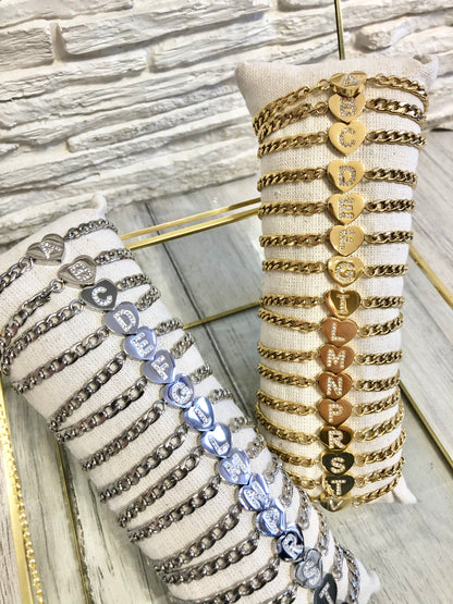 BRACCIALE ARGENTO CON INIZIALE