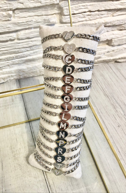 BRACCIALE ARGENTO CON INIZIALE