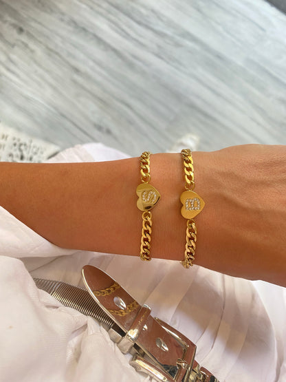 BRACCIALE ORO CON INIZIALE