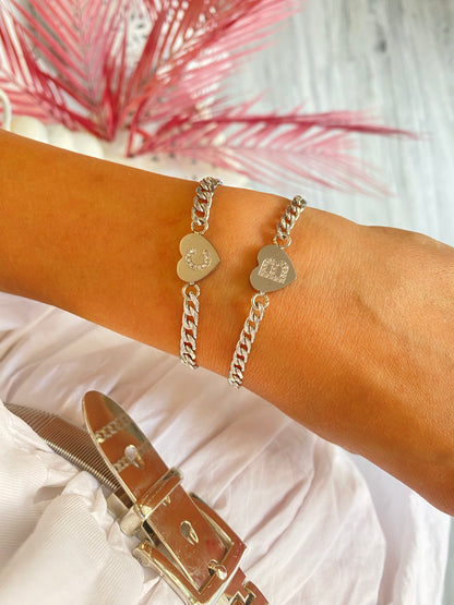 BRACCIALE ARGENTO CON INIZIALE